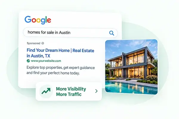 Real estate property listing displayed in Google search results