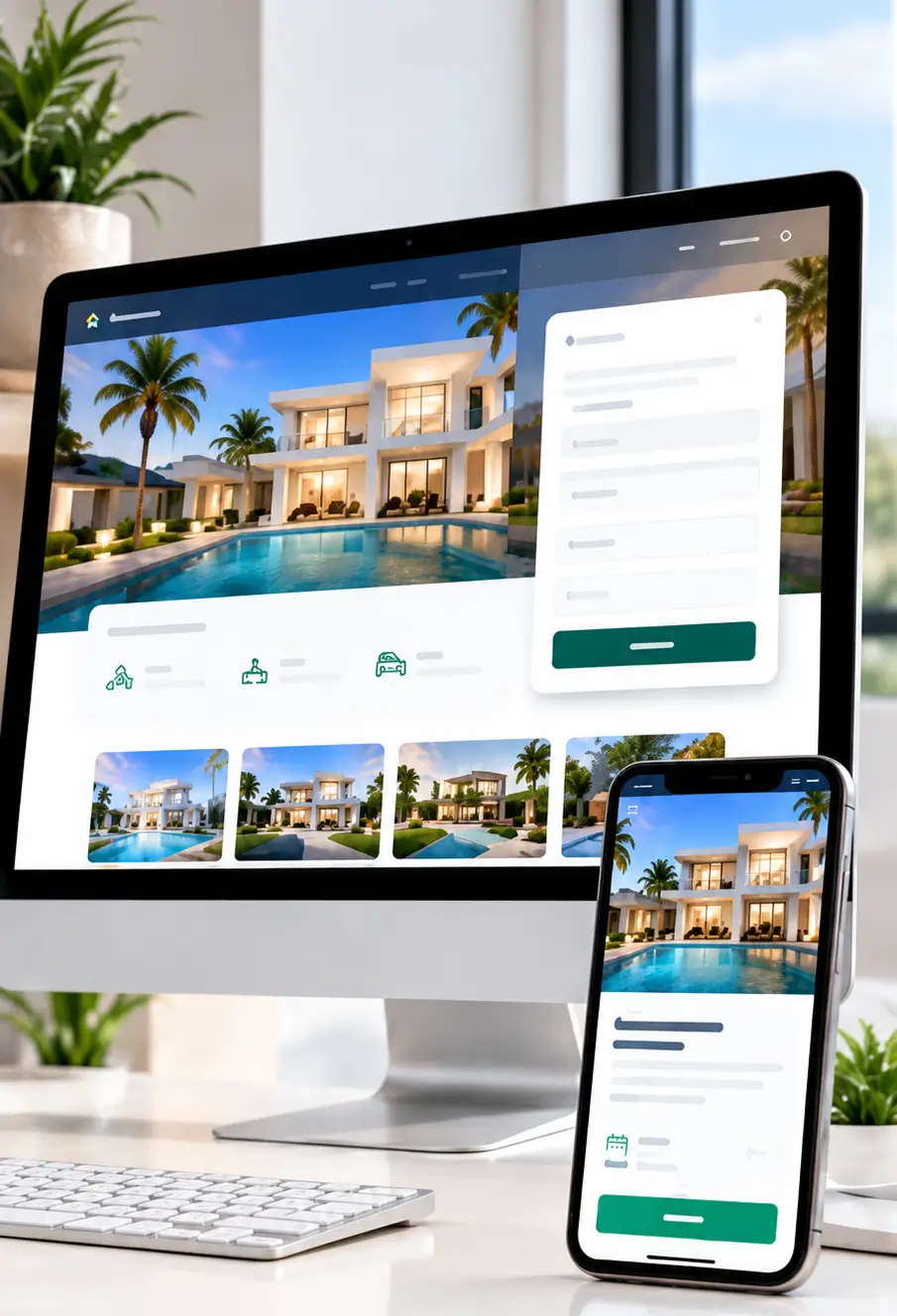 Real estate landing page design for lead generation