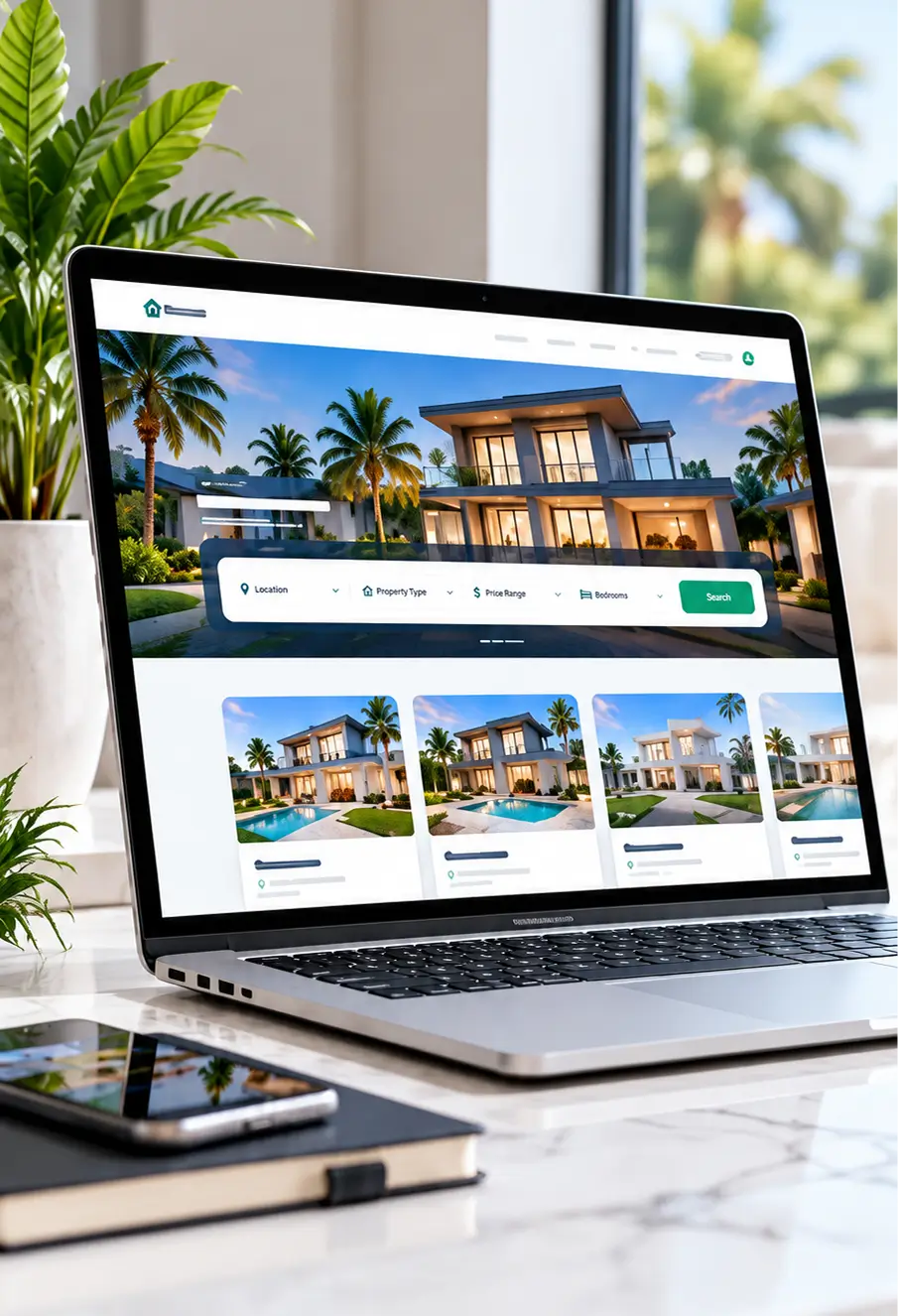 Real estate website design for lead generation
